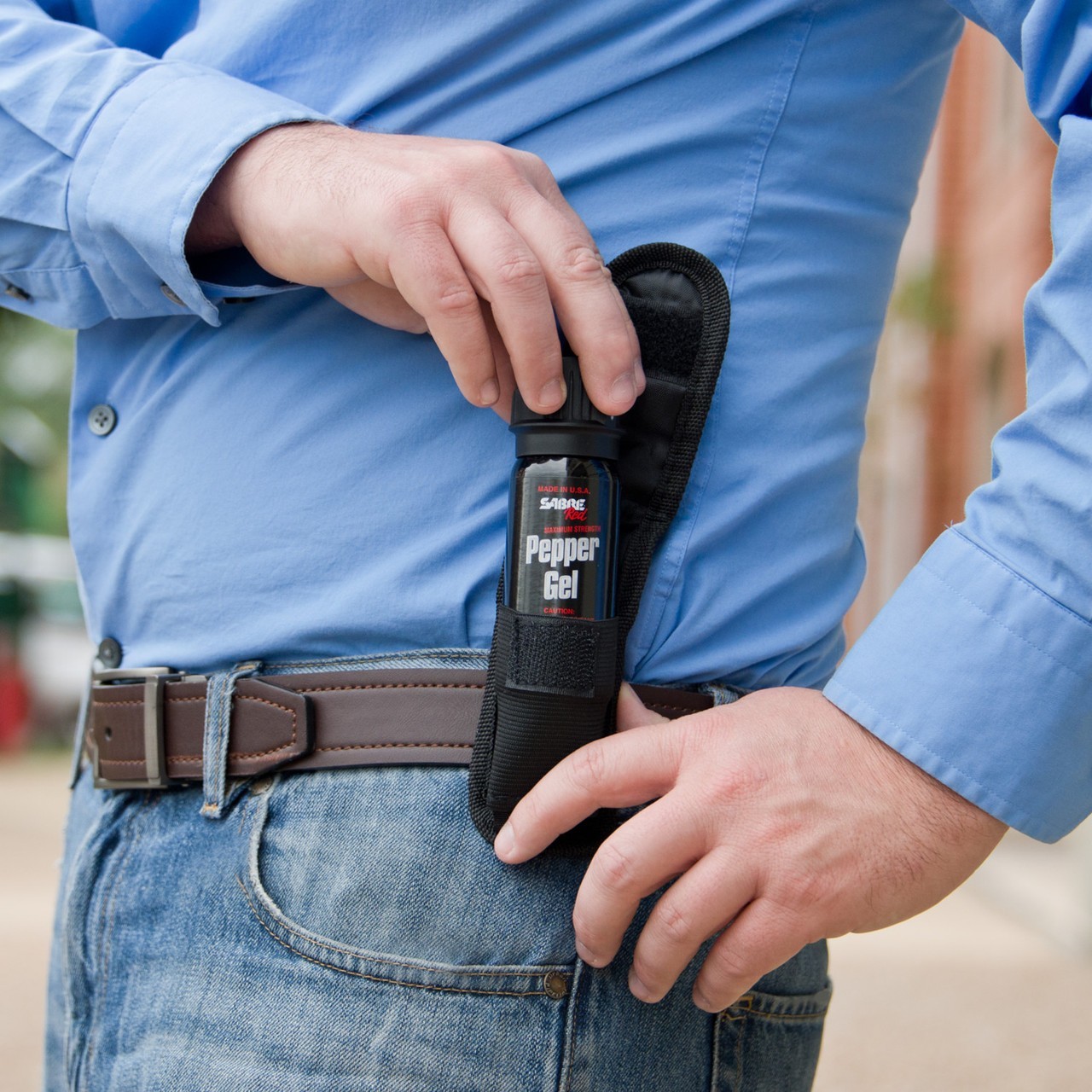 Sabre Red MK-3-GEL-H-US Tactical Pepper Gel 18-Foot Range with Belt Holster