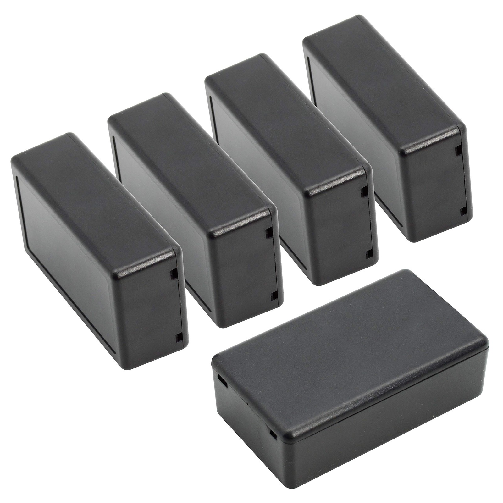 LeMotech Project Box, 5 Pieces ABS Electrical 2.8" x 1.7" x 0.9"(5pc), Black