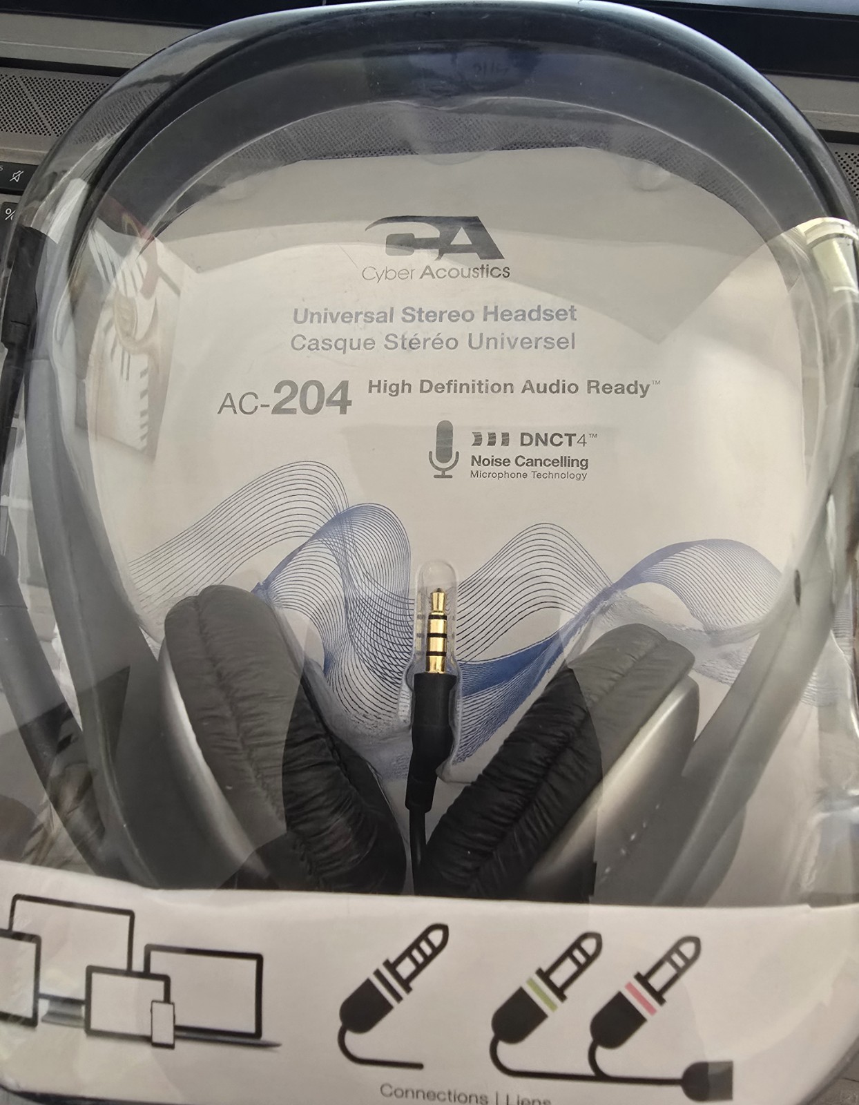 Cyber Acoustics AC-204 Universal Stereo Headset with Mic