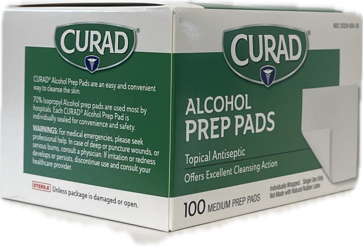 CURAD Alcohol Prep Pads - 100 Count