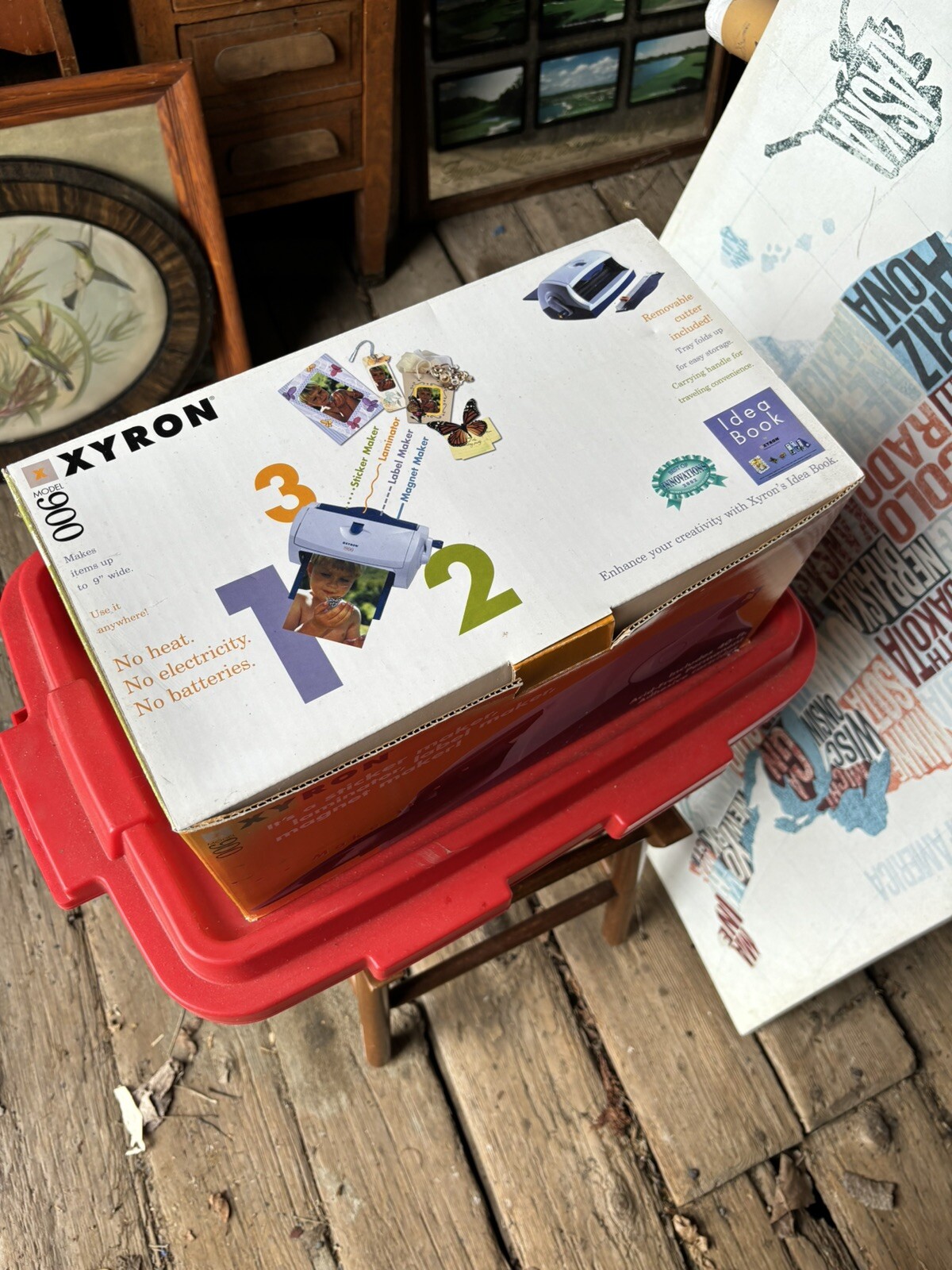 XYRON Model 900 Laminating Machine Sticker Label Maker Box Ex++