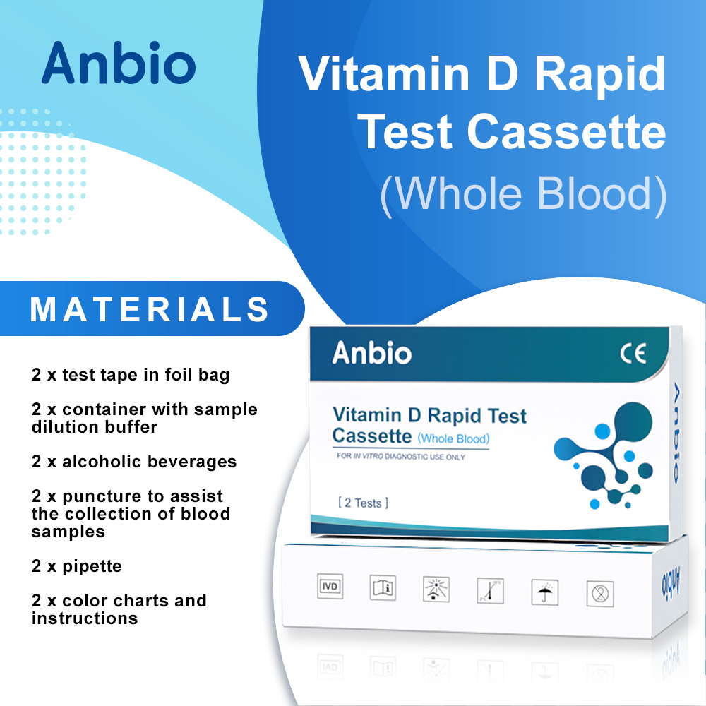 2Pcs*Vitamin D Test Kit Rapid Vitamin D Level Deficiency for Home Health Check