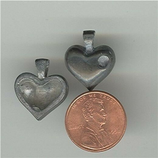 12 VINTAGE HEART 16mm. RHINESTONE SETTING CHARMS Z509