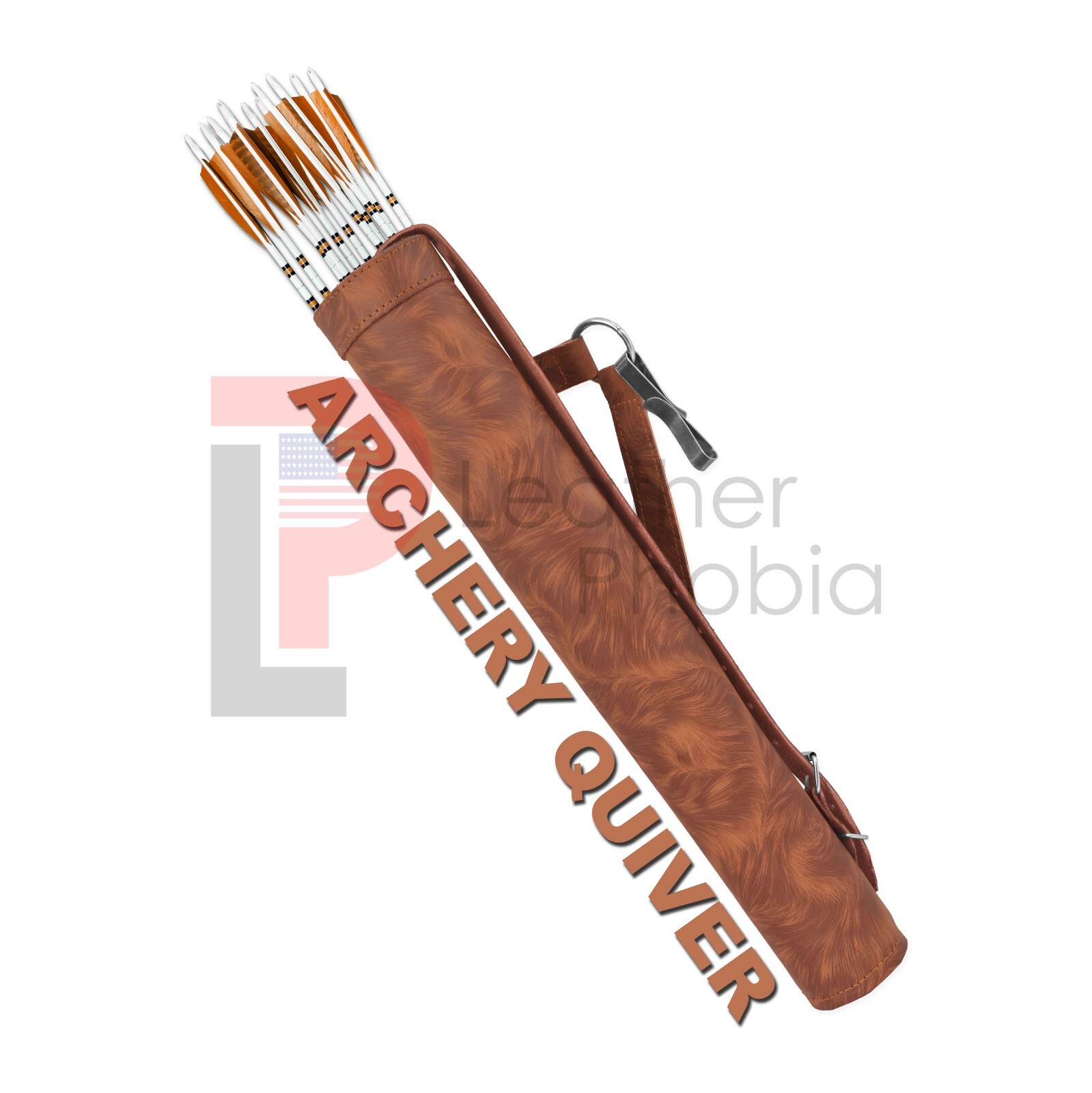 Archery Handmade Leather Quiver Brown Traditional Quiver Back Hunting Quivers