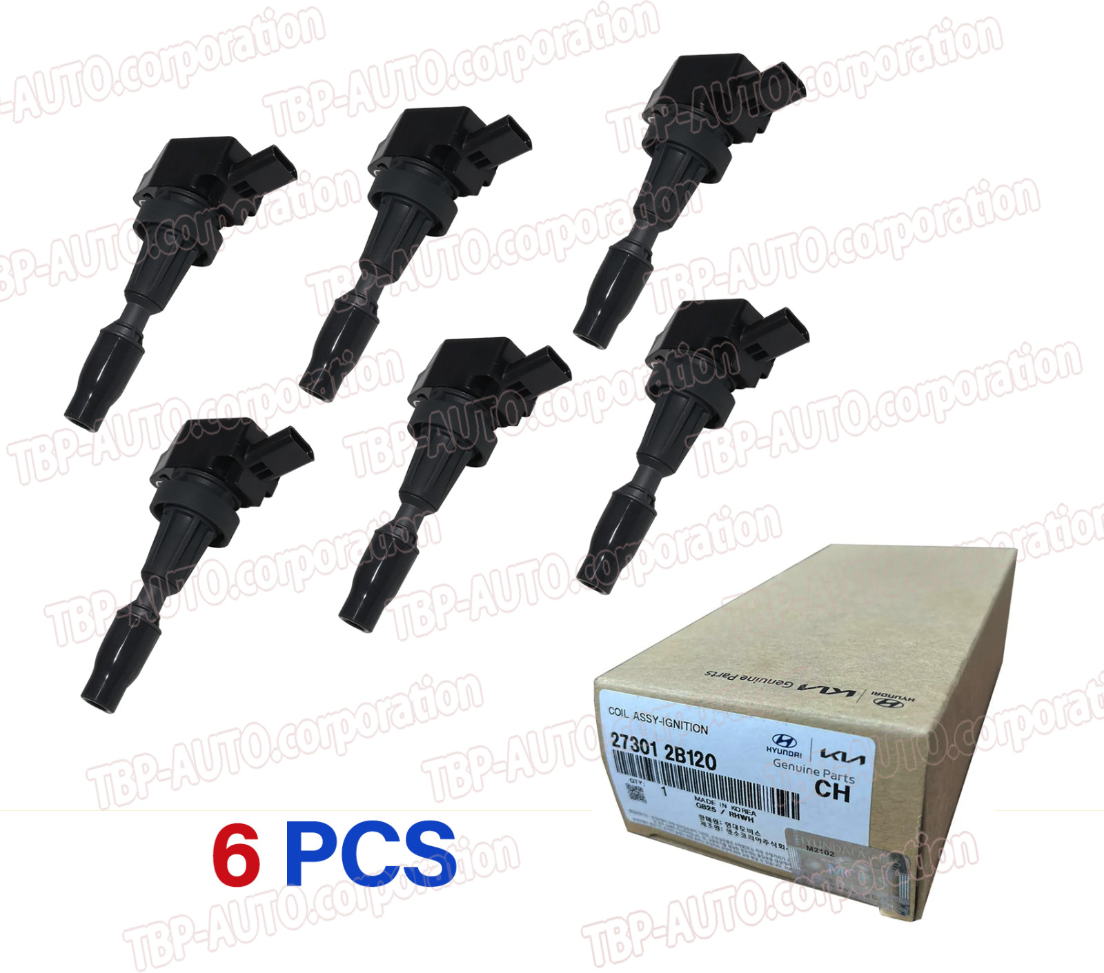 GENUINE ® IGNITION COIL 6 PCS 15-18 ELANTRA SONATA TUCSON OPTIMA SOUL 273012B120