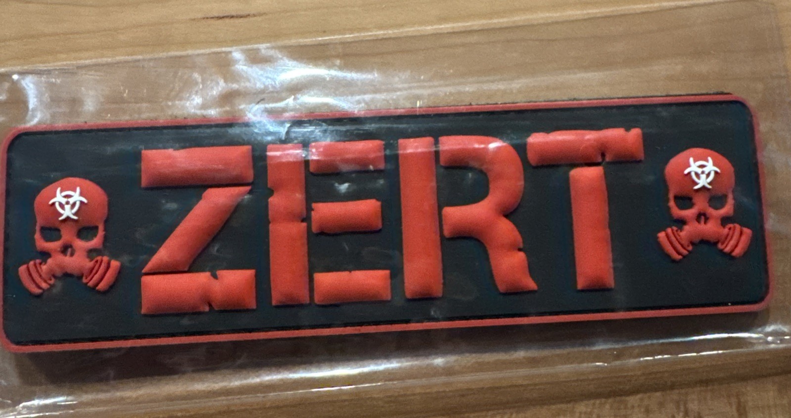 ZERT NATION "ZERT Raid  " Red/Black PVC Morale Patch Zombie Zero Day 2 X 7