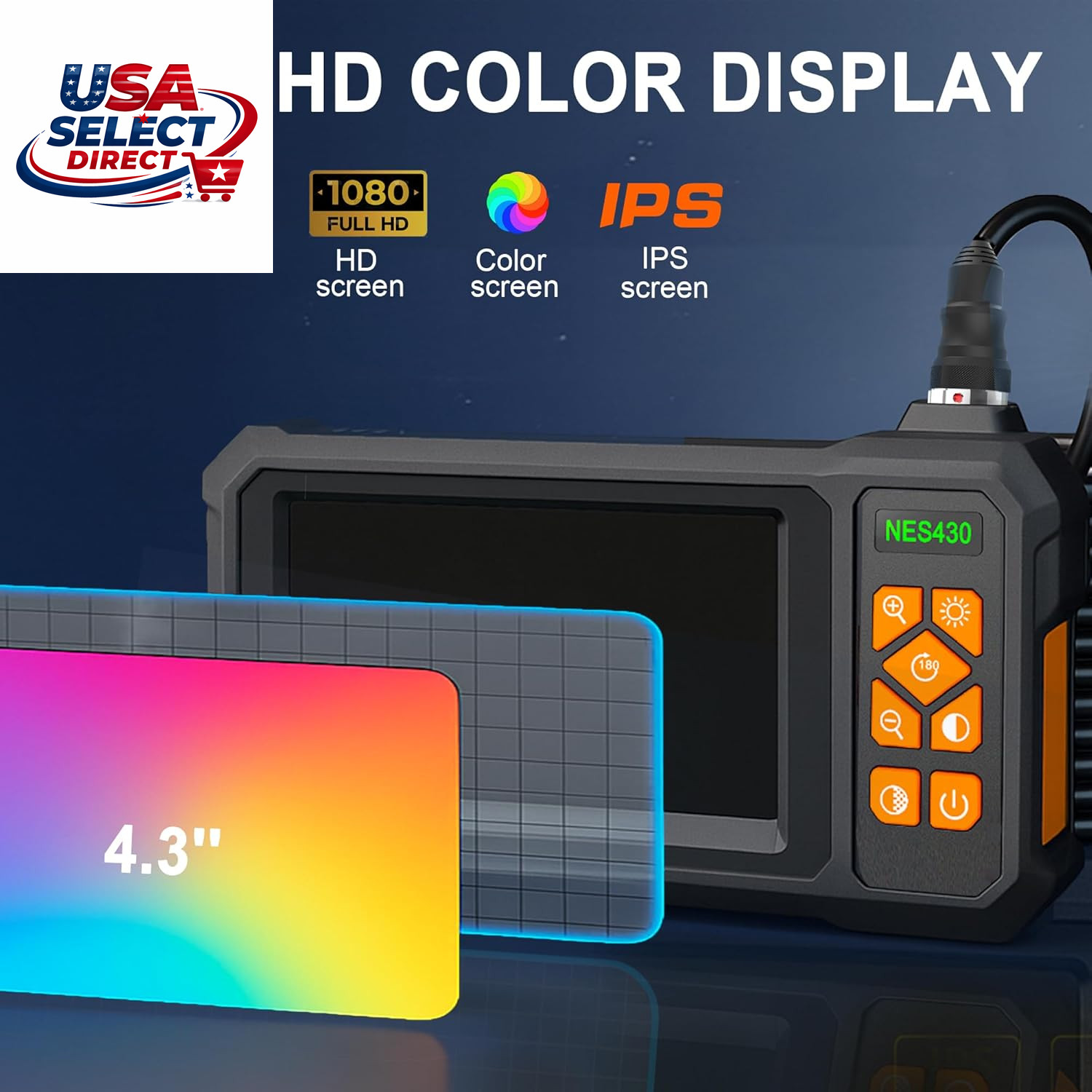 49.2FT Inspection Endoscope Camera with Light, 1080P HD Borescope