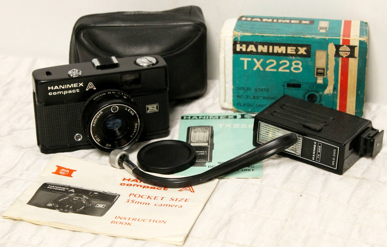 Hanimex Compact A Camera Case TX228 Flash Attachment Instruction Manuals