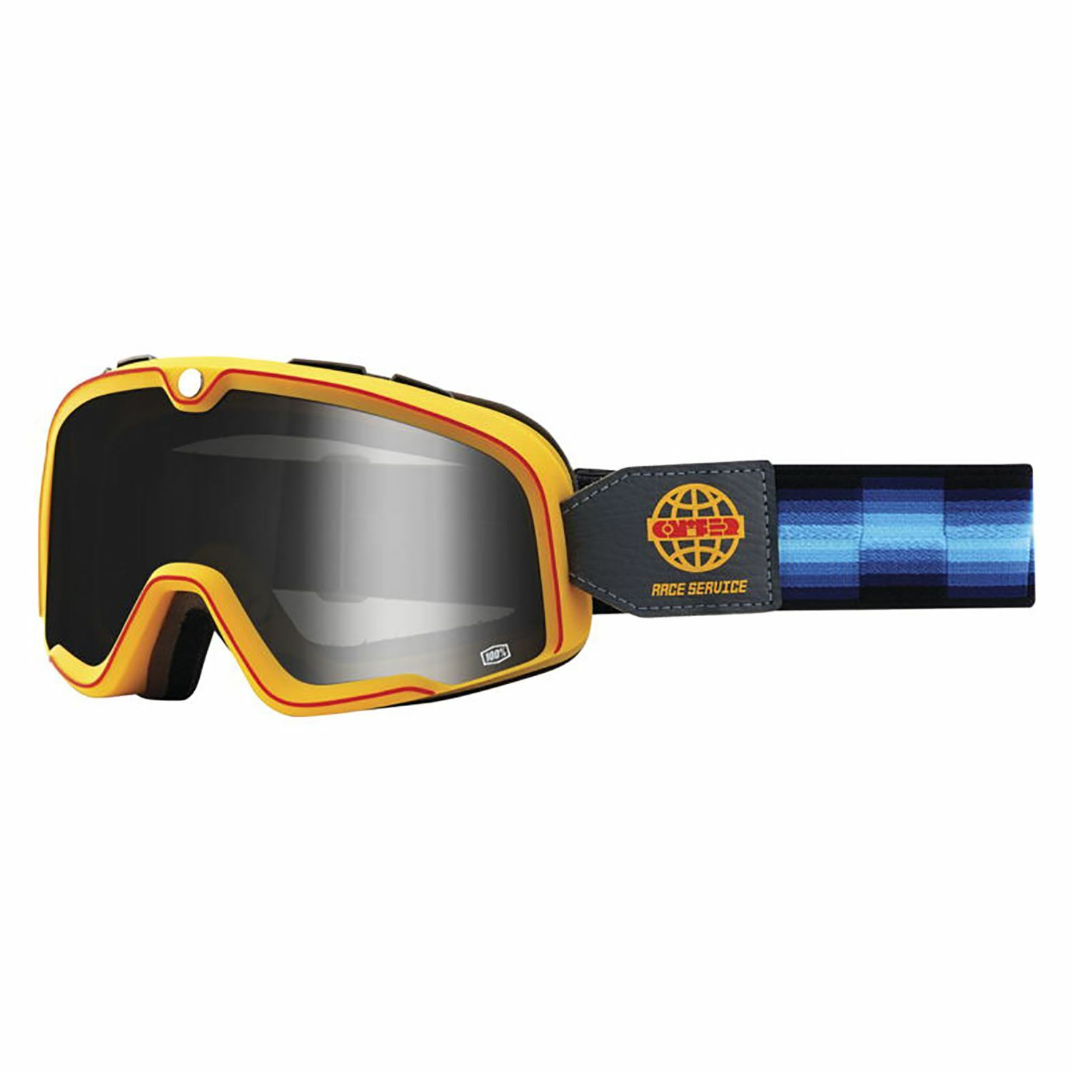 100% Barstow Race Service Goggles - Mirror Silver Lens