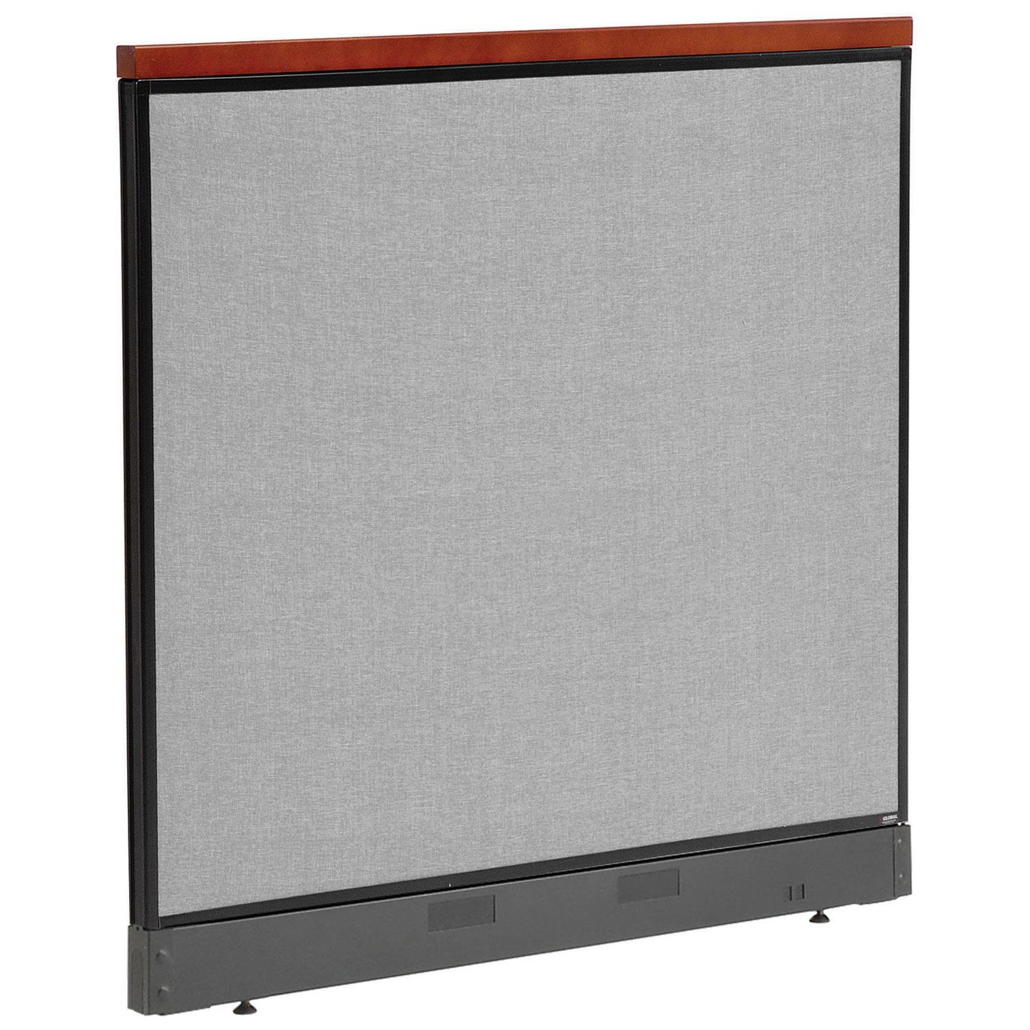 48-1/4"W x 47-1/2"H Deluxe Office Partition Panel with Pass Thru Cable Gray