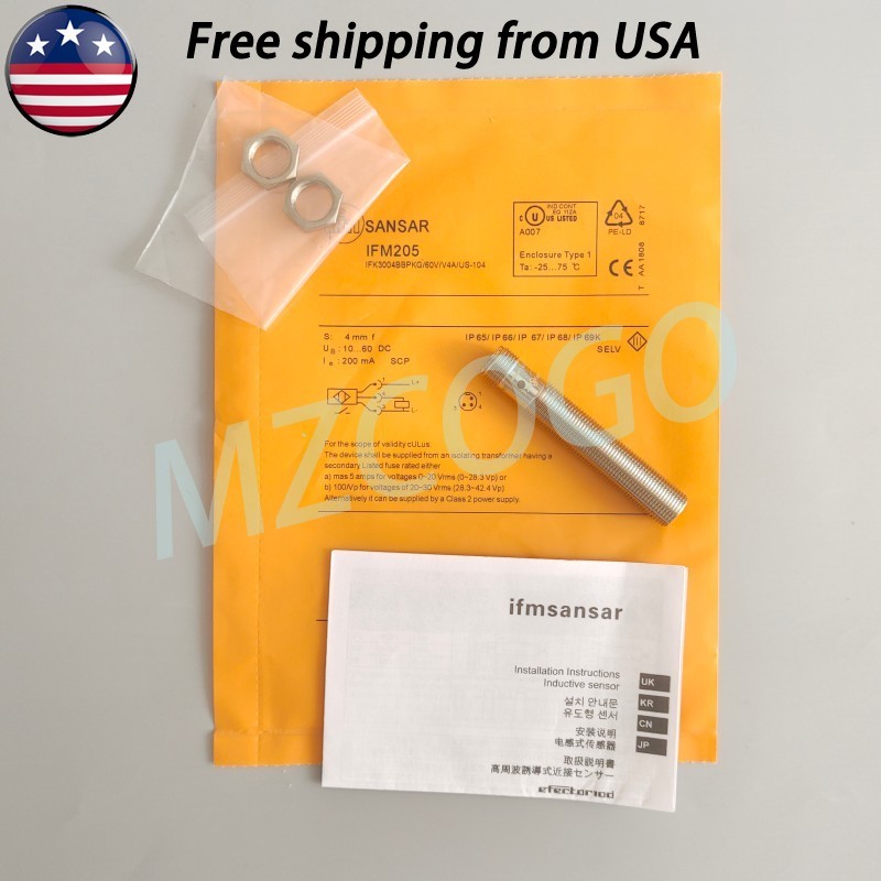 For IFM IFM205 Inductive Proximity Switch Sensor 10-60VDC 200mA Free Shipping US