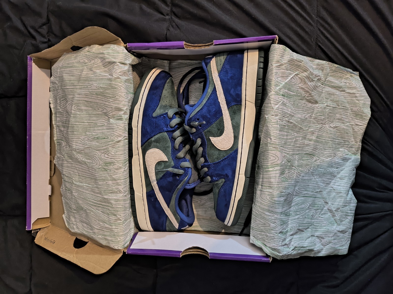 Nike SB Dunk Low Pro Deep Royal Vintage Green US 9.5