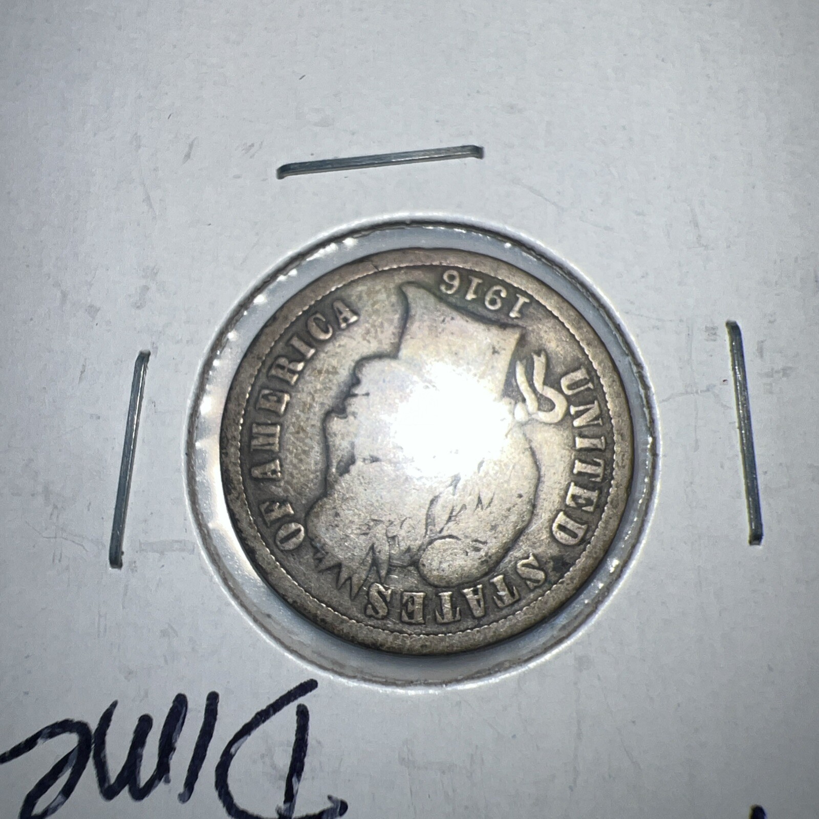 1916 Barber Dime (P) No Mint Mark