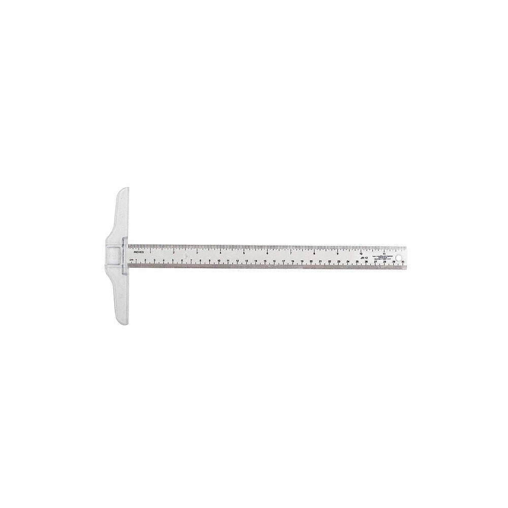 WESTCOTT JR-12 T-Square,Polystyrene ,Transparent,12in 26CT63