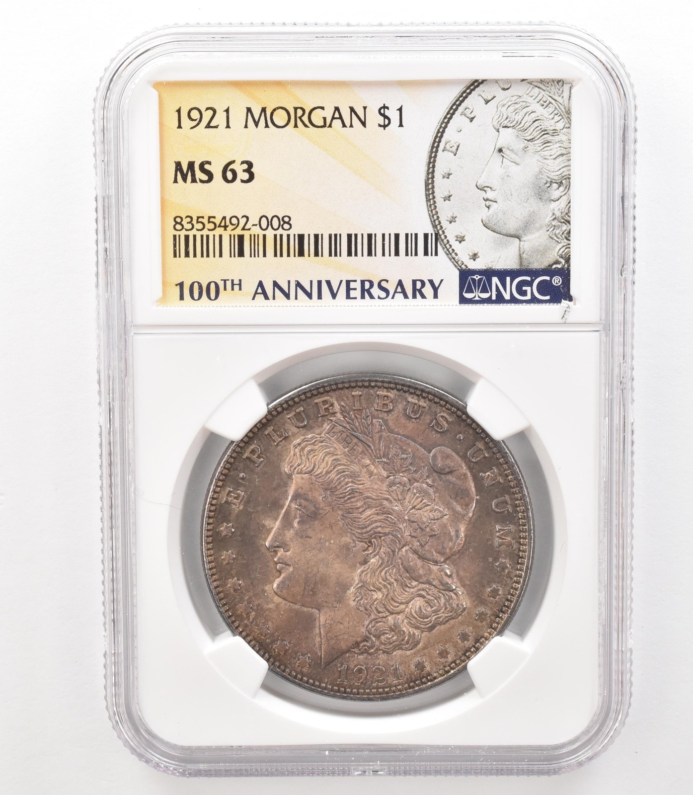 1921 Morgan Silver Dollar MS63 NGC Beautiful Tone *3177
