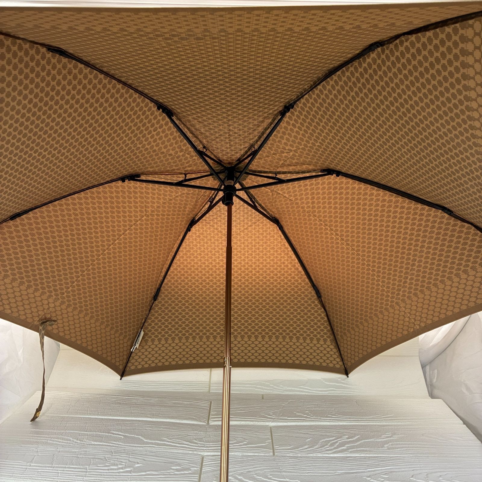 Celine Triomphe Folding Umbrella - Used Handle/Strap Scratches Polyester