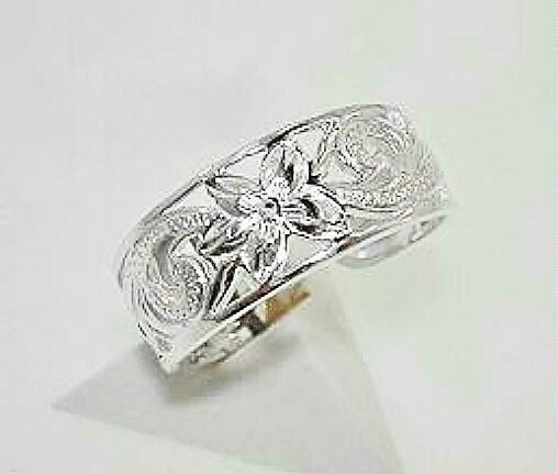 7MM SOLID 925 STERLING SILVER PIERCED HAWAIIAN HERITAGE LONG SCROLLS TOE RING