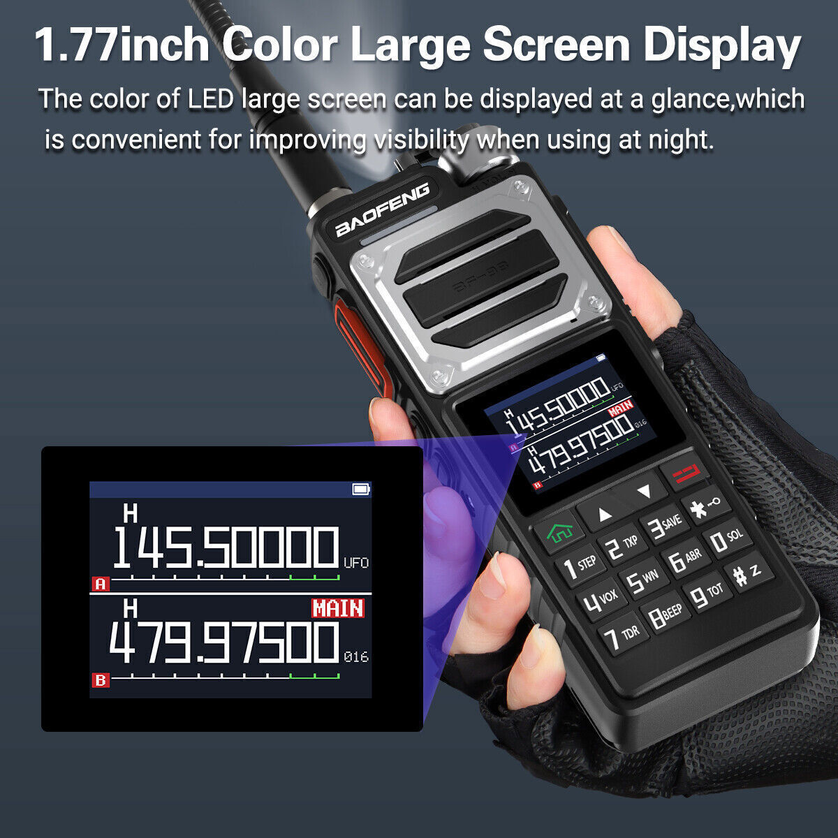 US Baofeng UV25 Walkie Talkie Long Range Tri-power Two Way Radio+48cm Antenna X2