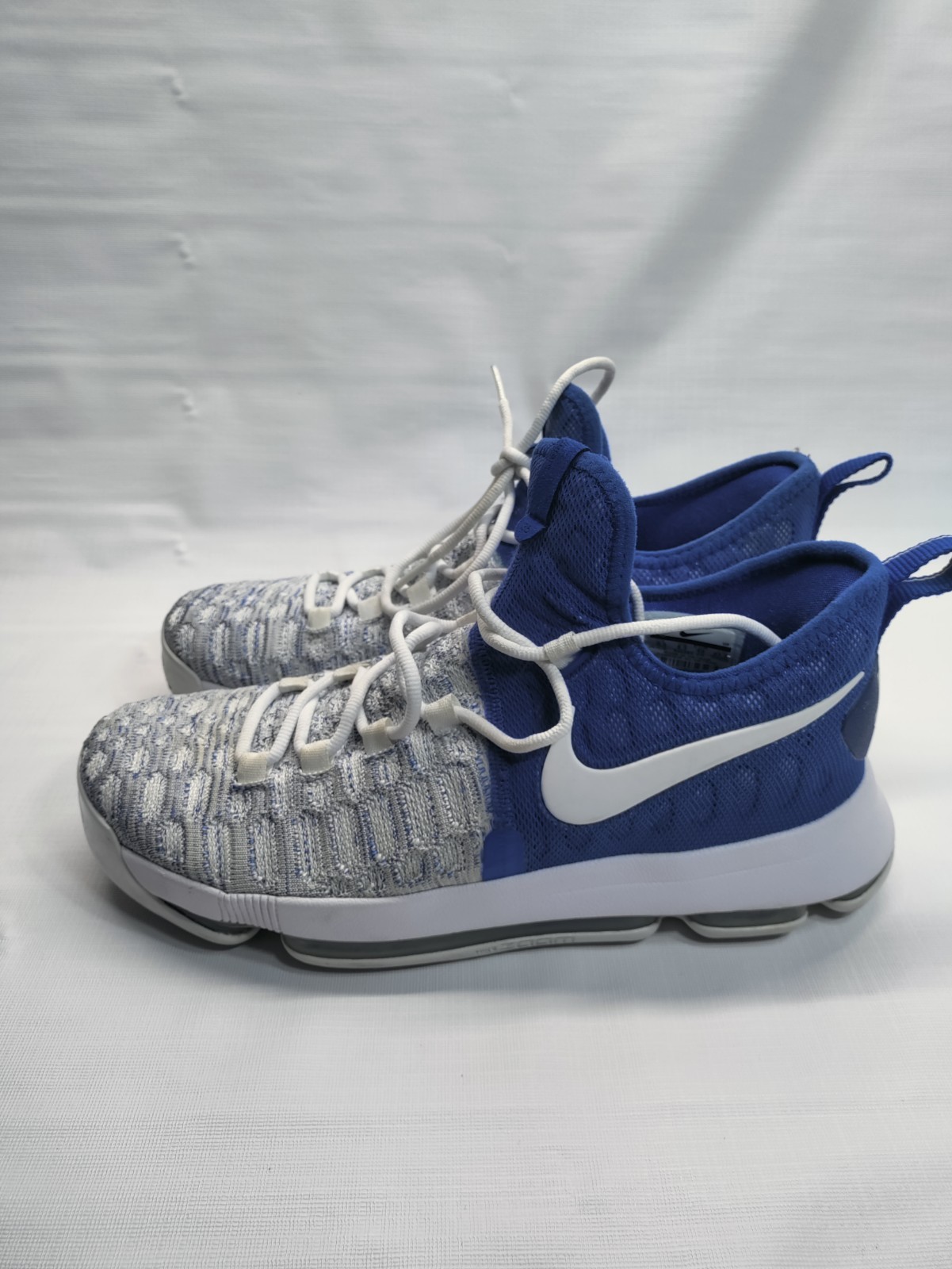 Nike Zoom KD 9 Home Sneaker Shoe Mens 9.5 Game Royal / White  843392- 411