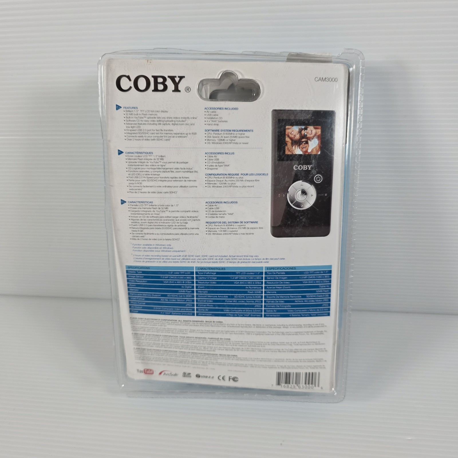 Coby Snapp CAM3000 1.3MP 32MB Memory Camcorder - Tested Complete