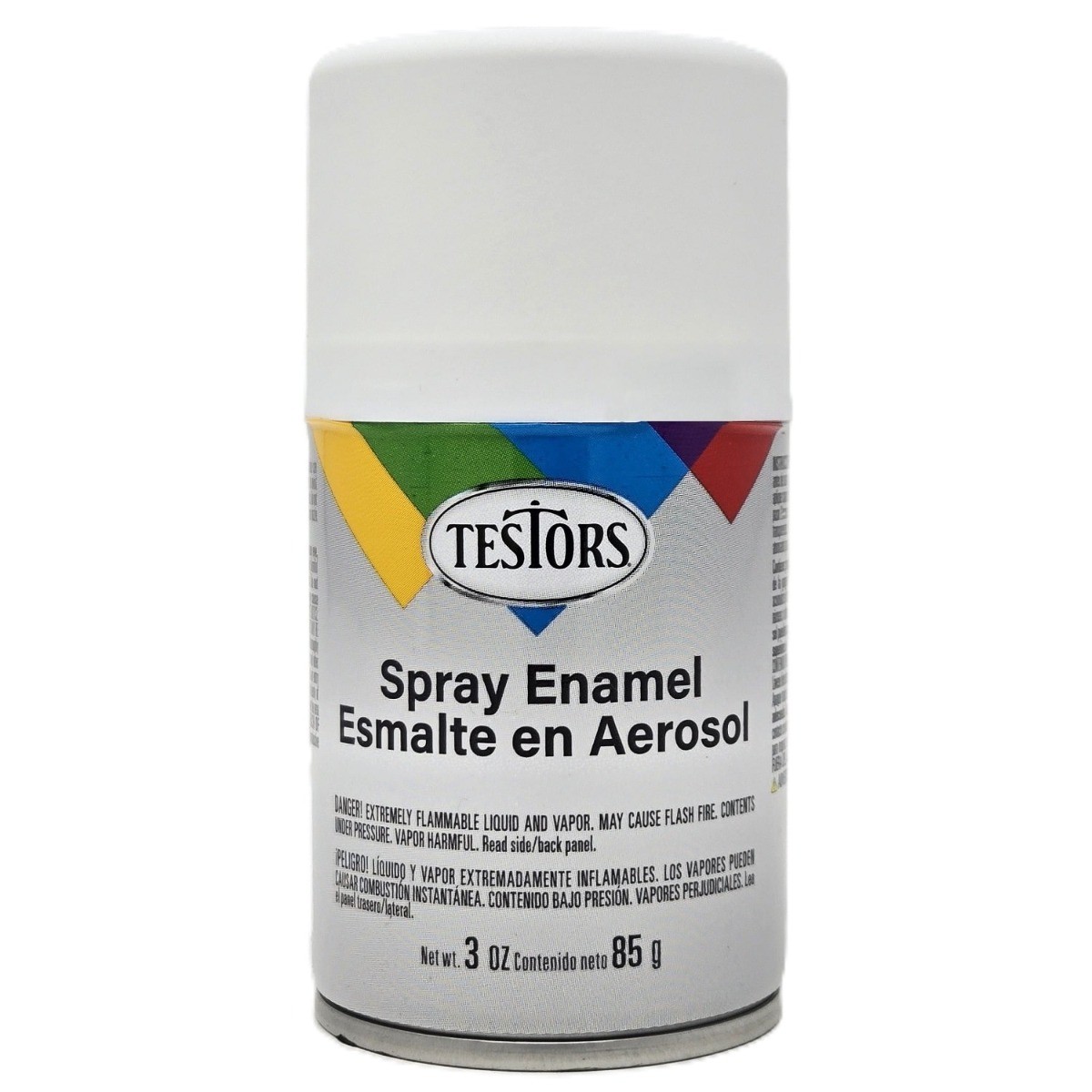 Testors Flat White Enamel Spray Paint 3oz 1258