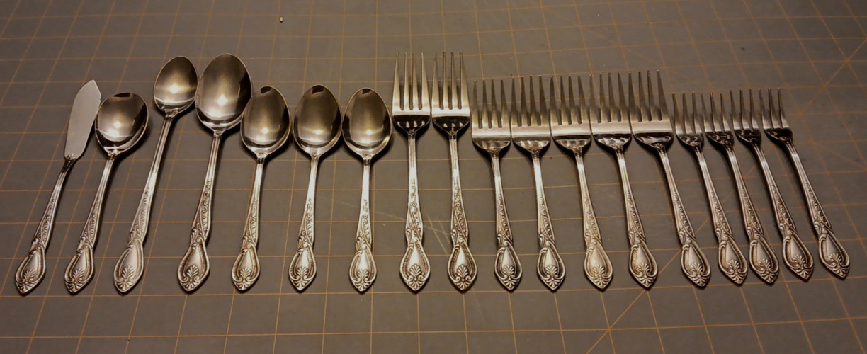 Lot Of 18 Kimco KIO10 Stainless Korea Mixed Flatware Piece Lot