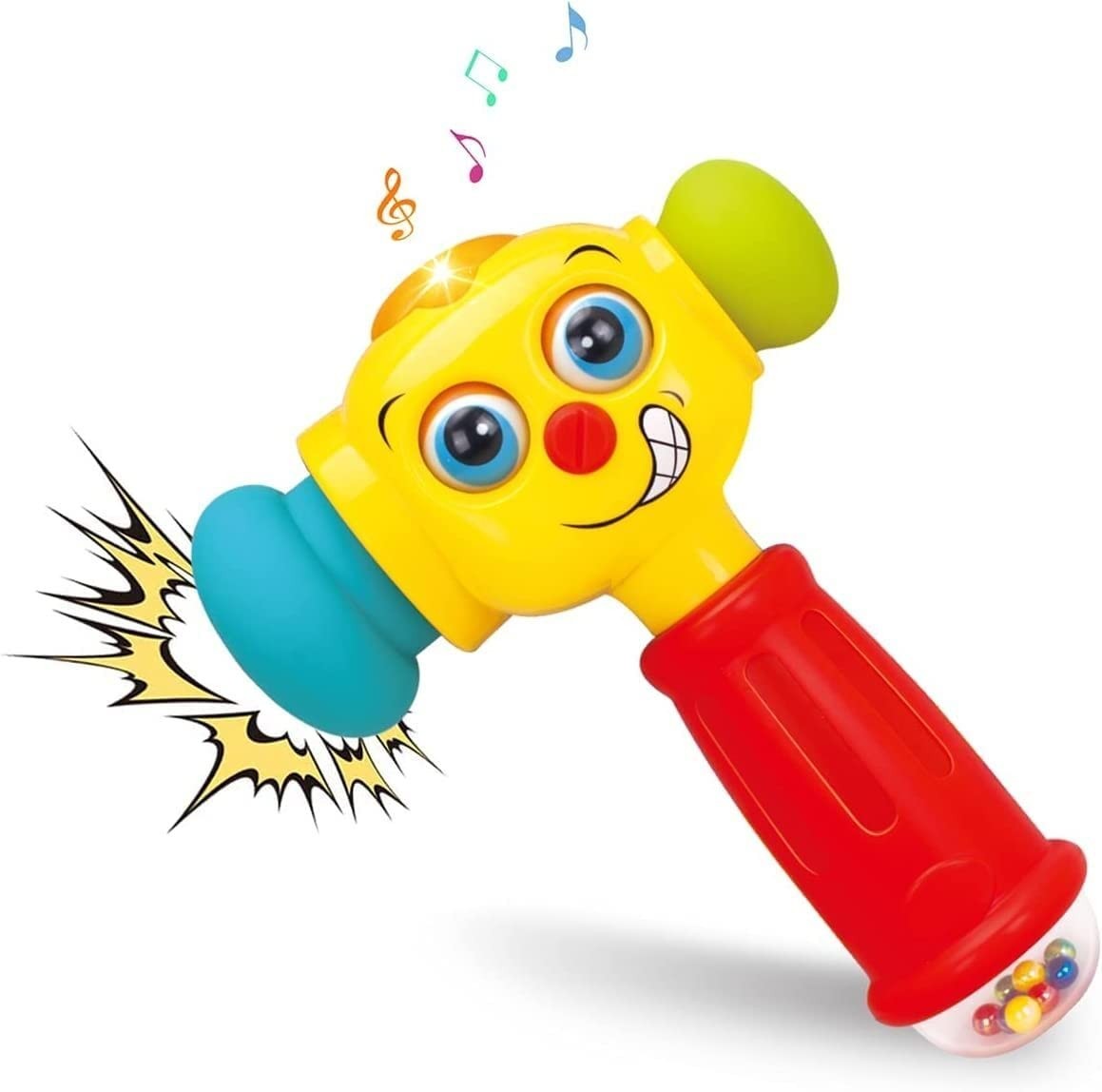 Toy Hammer w/Lights, Learning Mode and Music Mode – Baby Hammer Toy Plays 6...