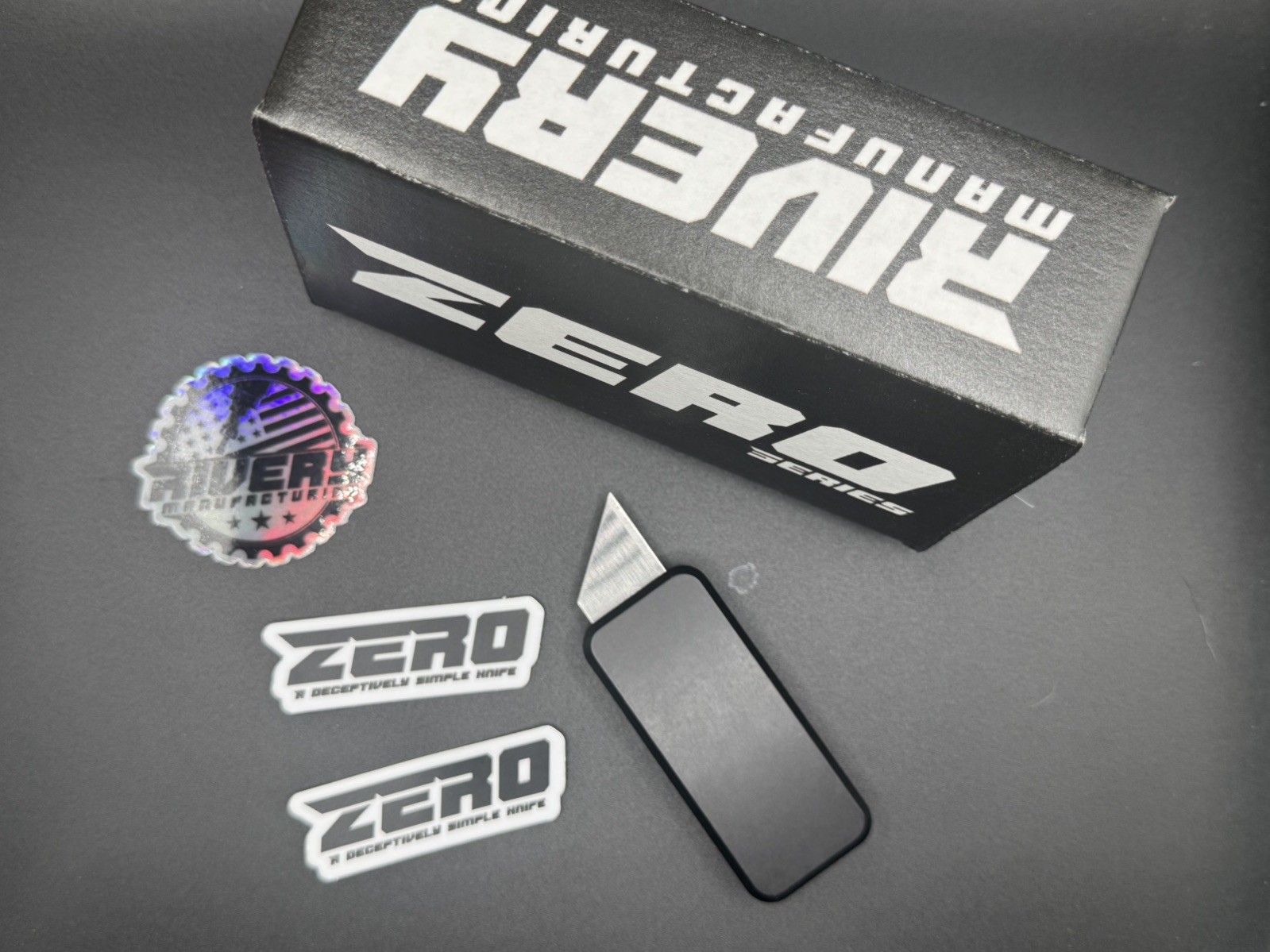 Rivery MFG Zero Smooth OP Black Utility knife