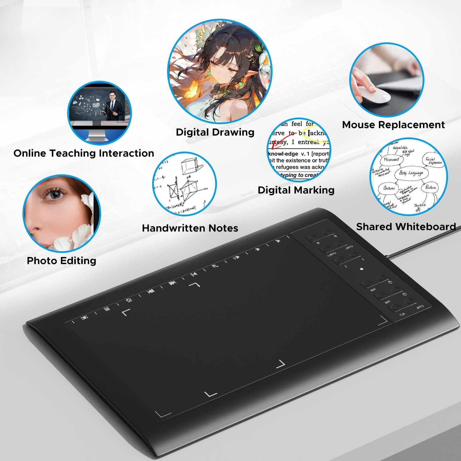 Graphic Drawing Tablet, Digital Sketch,Design for PC and Computer/Pad-12 Hot ...