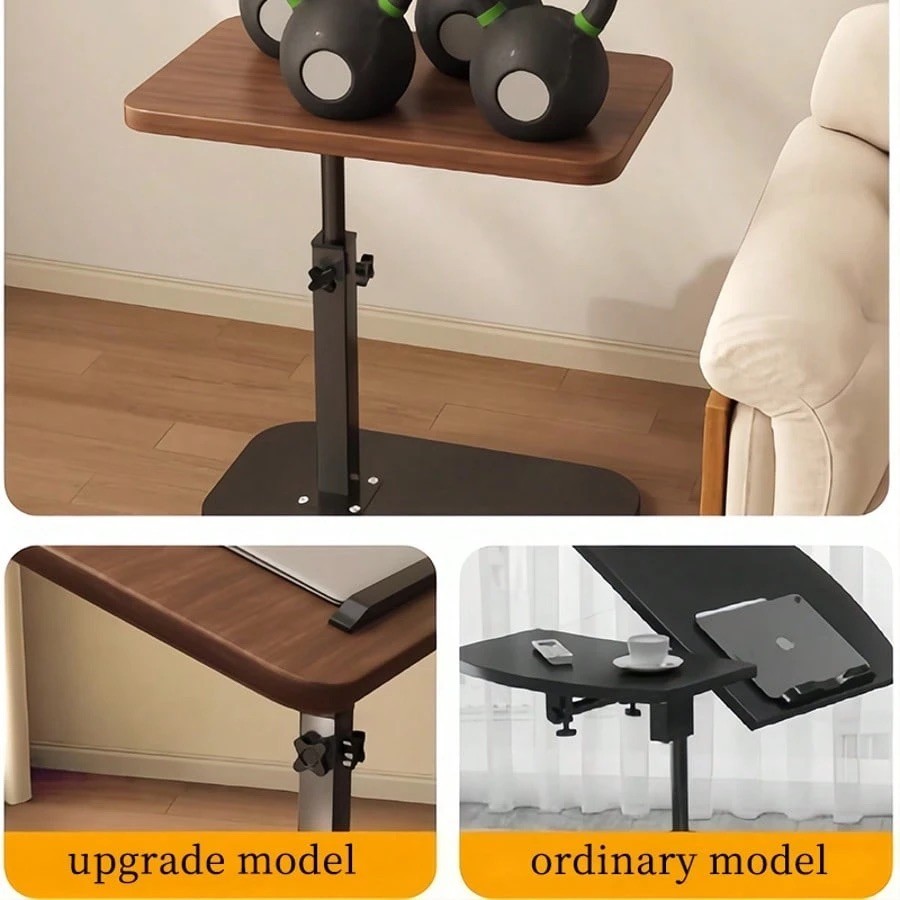 Modern Rotatable Sofa Armrest Tray Table Adjustable Space Saving Couch Snack TV