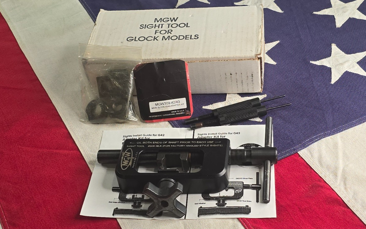 MGW 309 Rear Sight Pusher Tool For All Glocks & Glock 42/43 Adapter Kit