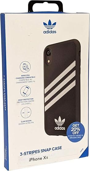 Adidas Samba Case Compatible for iPhone XR in Black/White