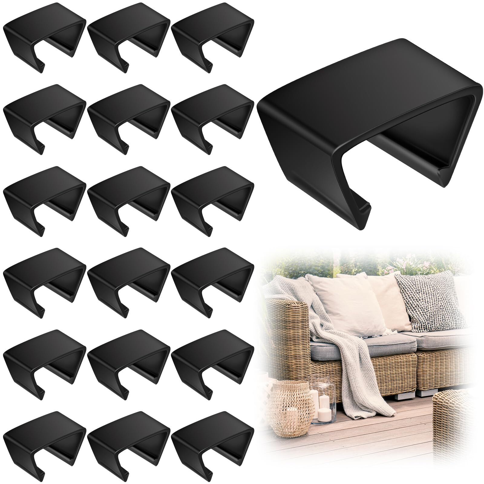 20 Pcs Outdoor Patio Furniture Clips Sectional Couch Furniture Alignment