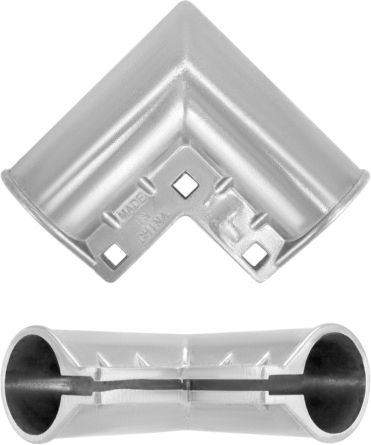 4pcs Aluminum Gate Corners Chain Link Fence Gate Elbows for 1-3/8" Diameter Pipe