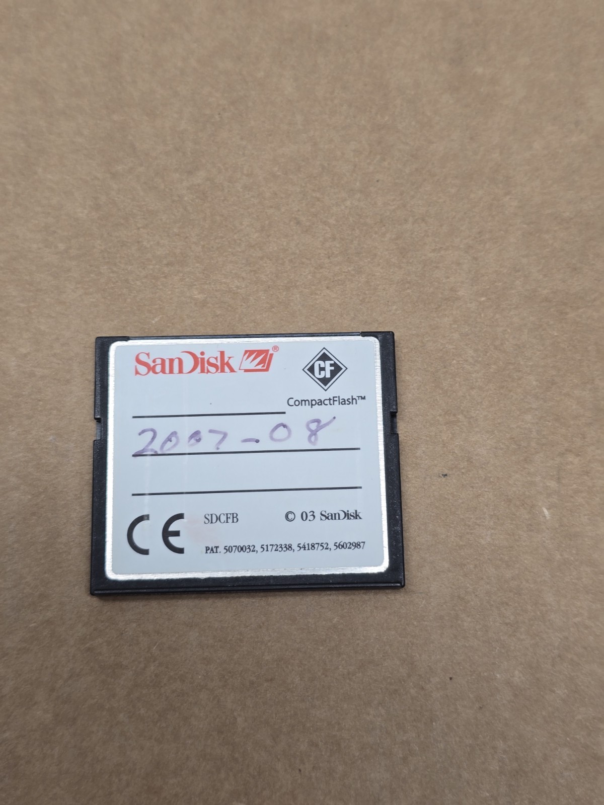256MB SanDisk CompactFlash CF Memory Card SDCFJ With Case / Free Fast Shipping.