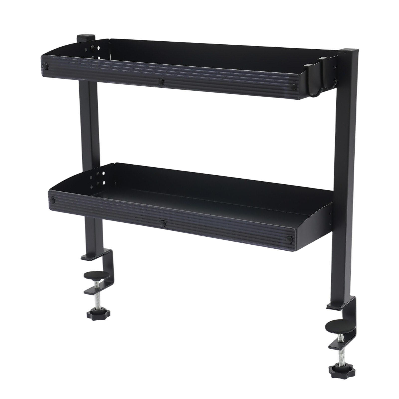 Modern Countertop Desk Shelf, 2-tier Shelving With Adjustable Storage Tray