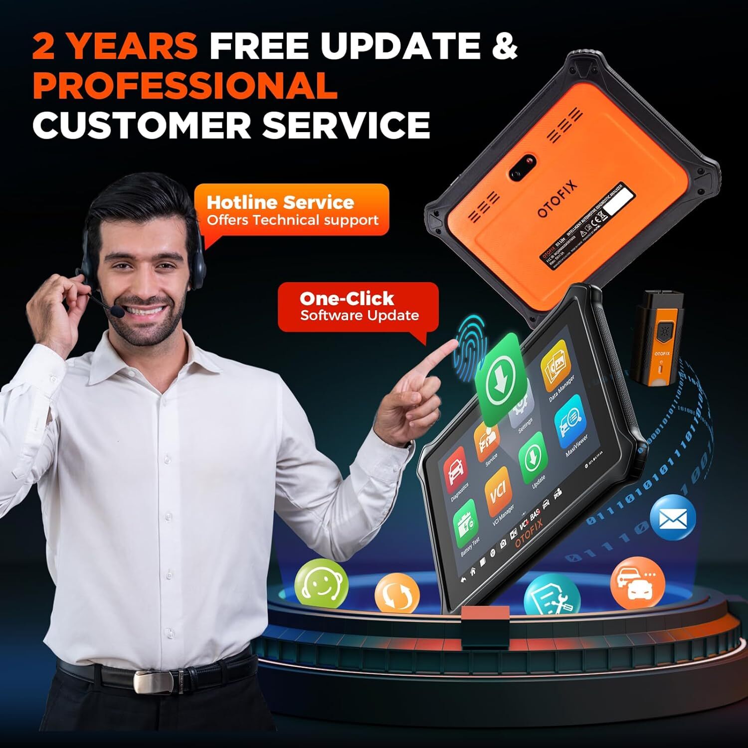 OTOFIX D1 Lite OBD2 Bidirectional Scanner Full System Diagnostic Tool Key Coding