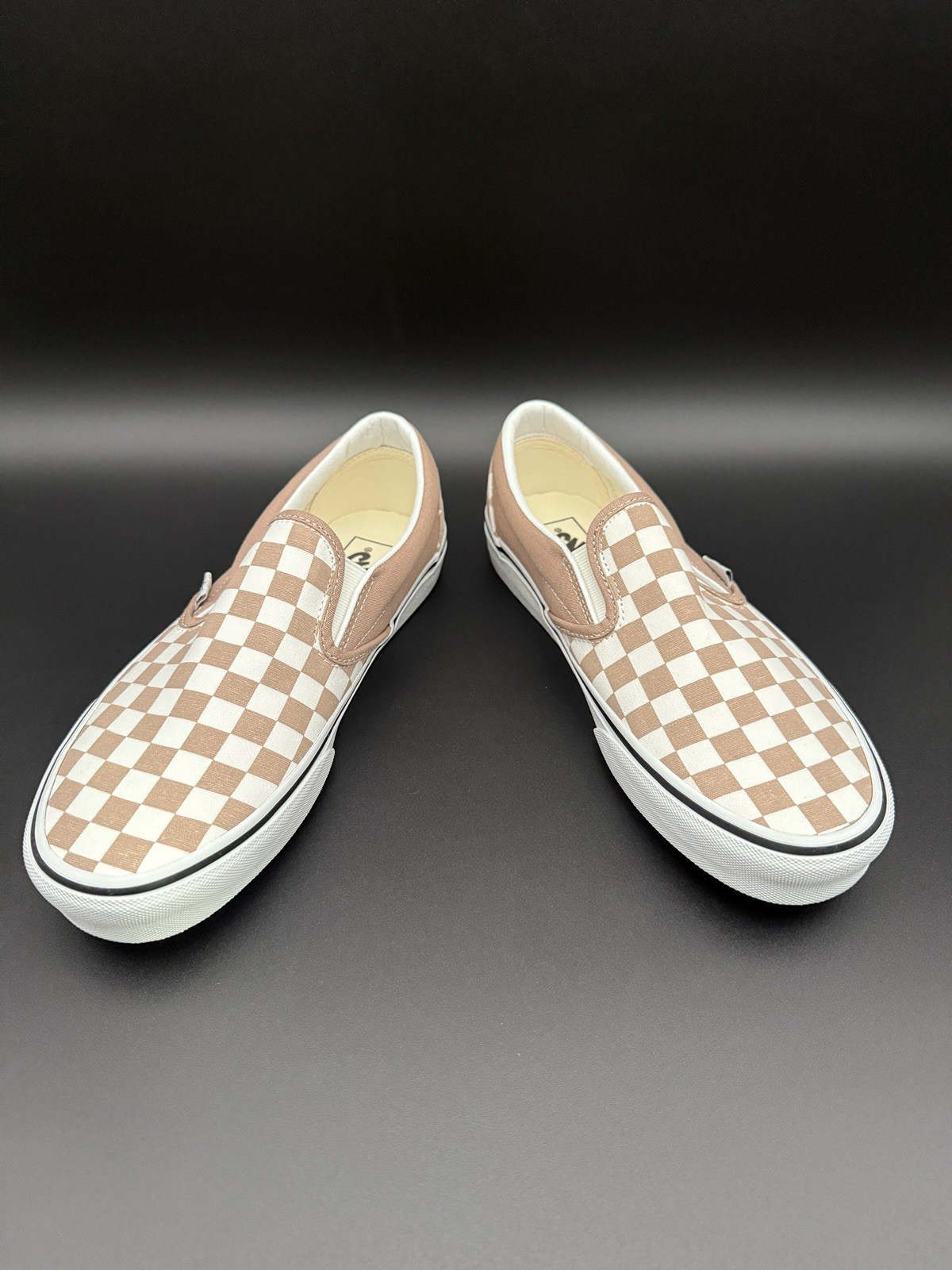Unisex VANS Classic Checkerboard Slip-On Warm Taupe Brown VN000D6YE2V