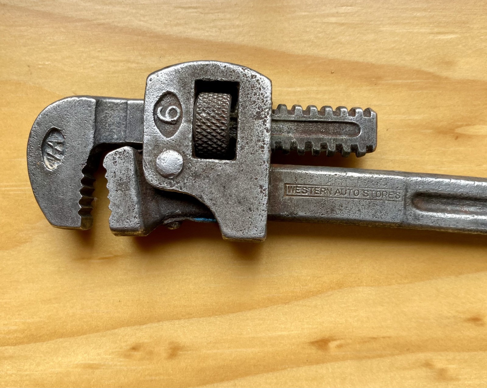 Vintage Western Auto Stores 6" Adjustable Pipe Wrench