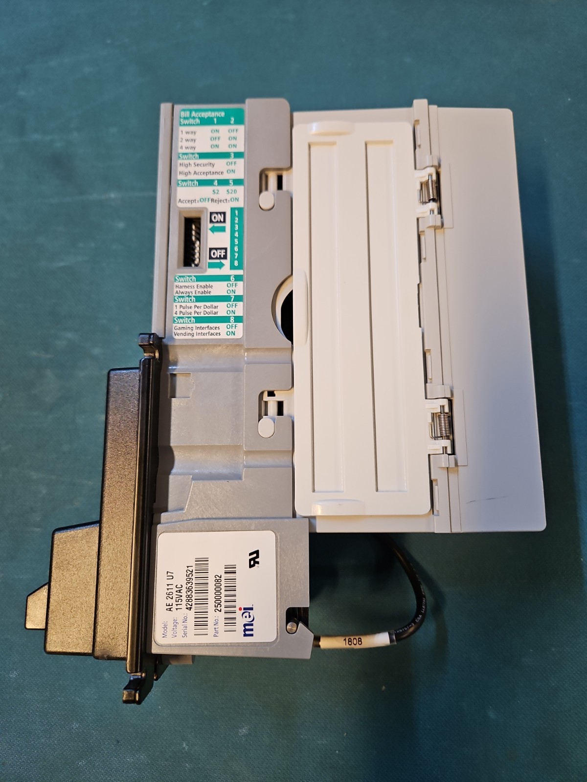 MEI Mars AE 2611 Bill Acceptor 110v $1 $5 $10 $20 Refurbished