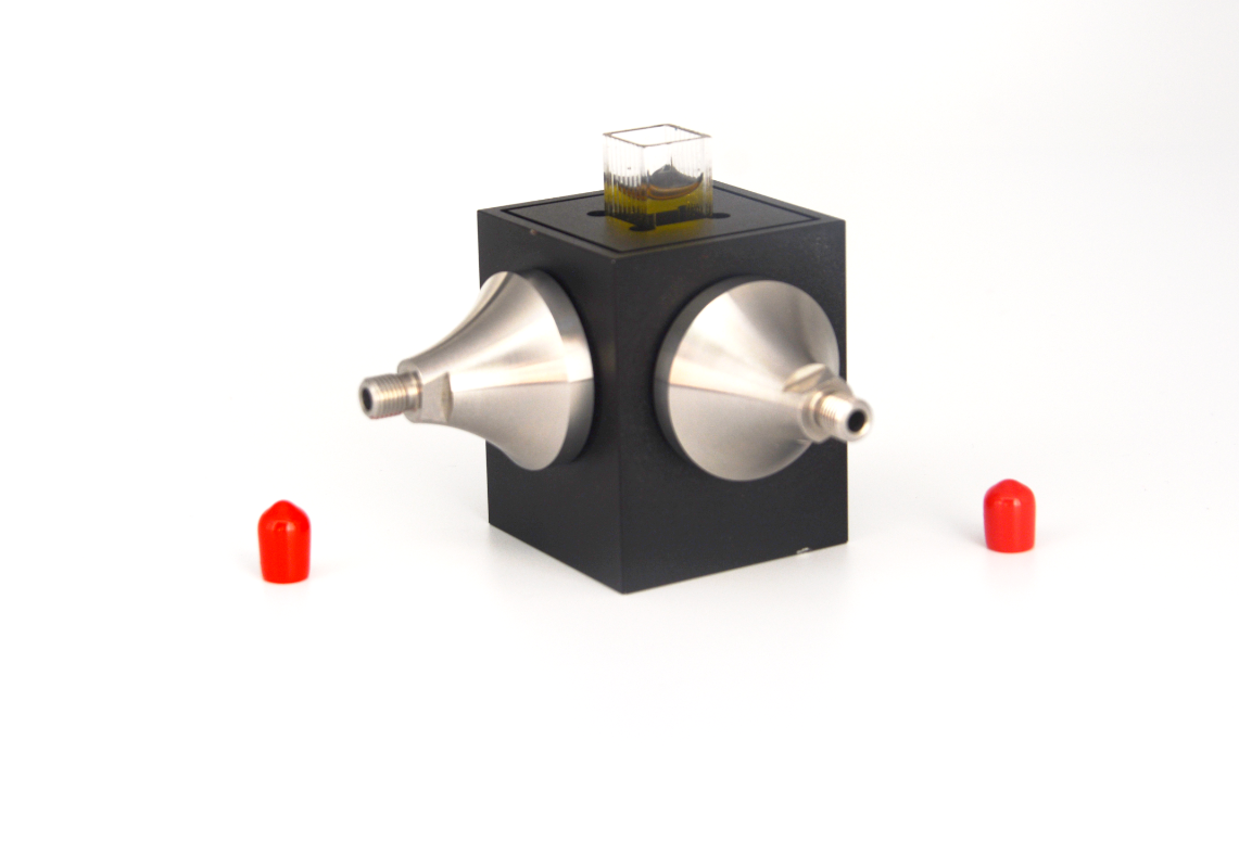 Cuvette Holder Transmission Absorption Fluorescence Spectroscopy - ThunderOptics