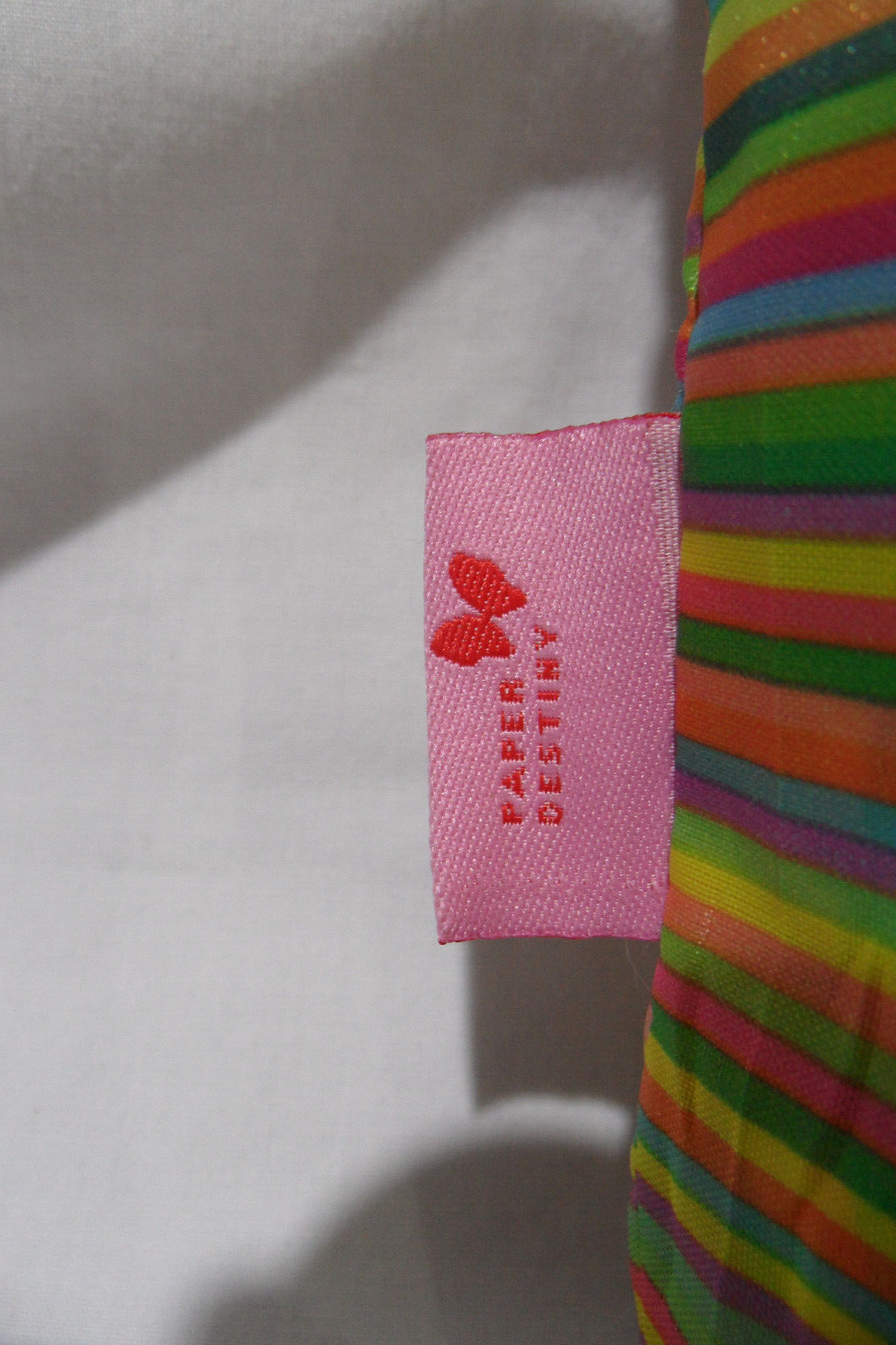 PAPER DESTINY rainbow pinstripe umbrella NWT