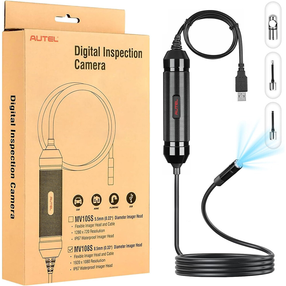 Autel MV108S MaxiVideo Inspection Video Scope 8.5mm Digital For MS906BT MK908P
