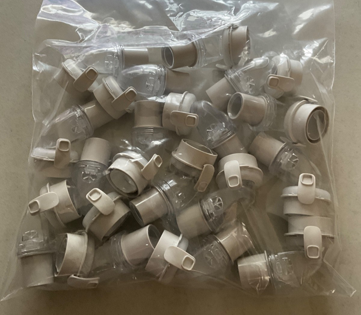 16 Pack QuietAir Elbow for ResMed F20 F30 Mask, 360 Swivel & Quick Release