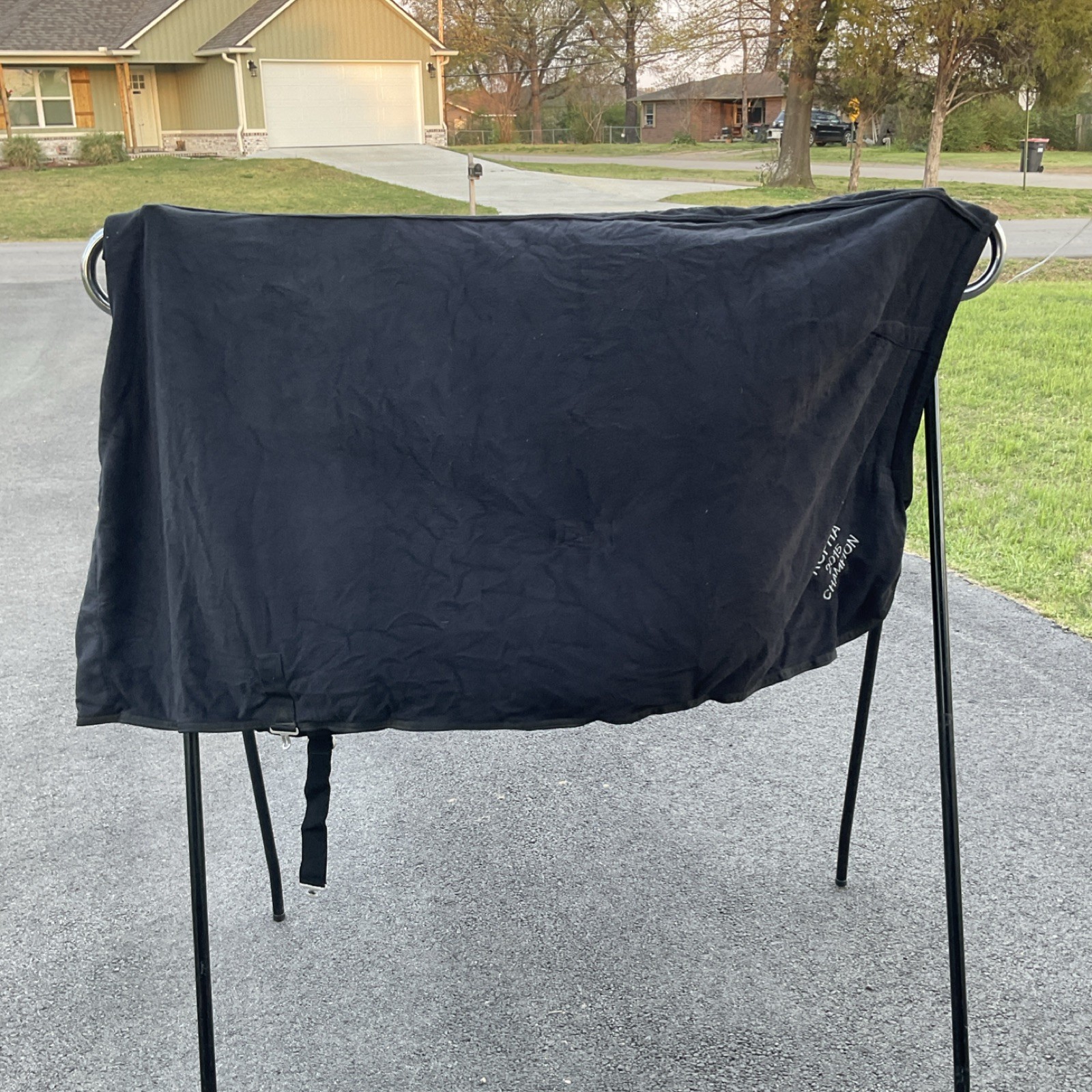 Centaur Lightweight Cooler Blanket 78" Black Embroidered KCPHA 2015 Champion