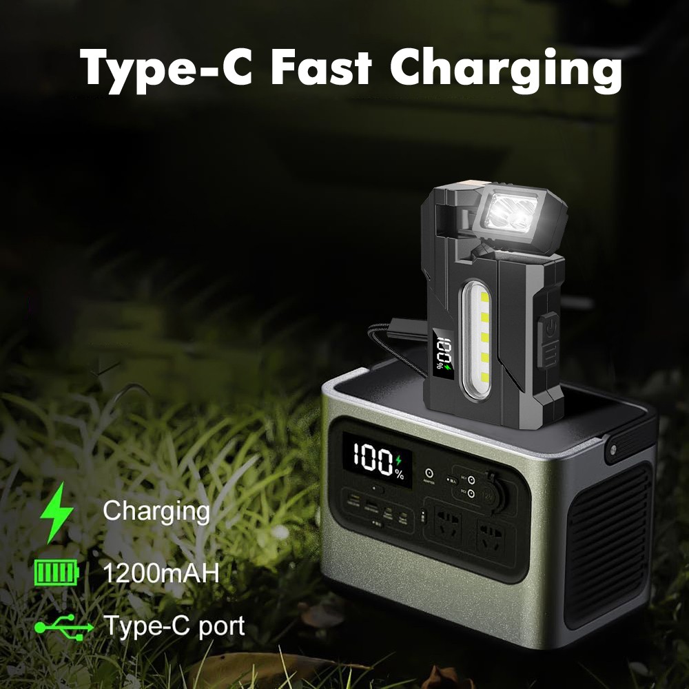 COB LED Work Light Car Mechanic USB Rechargeable Flashlight Torch Lamp Magnetic