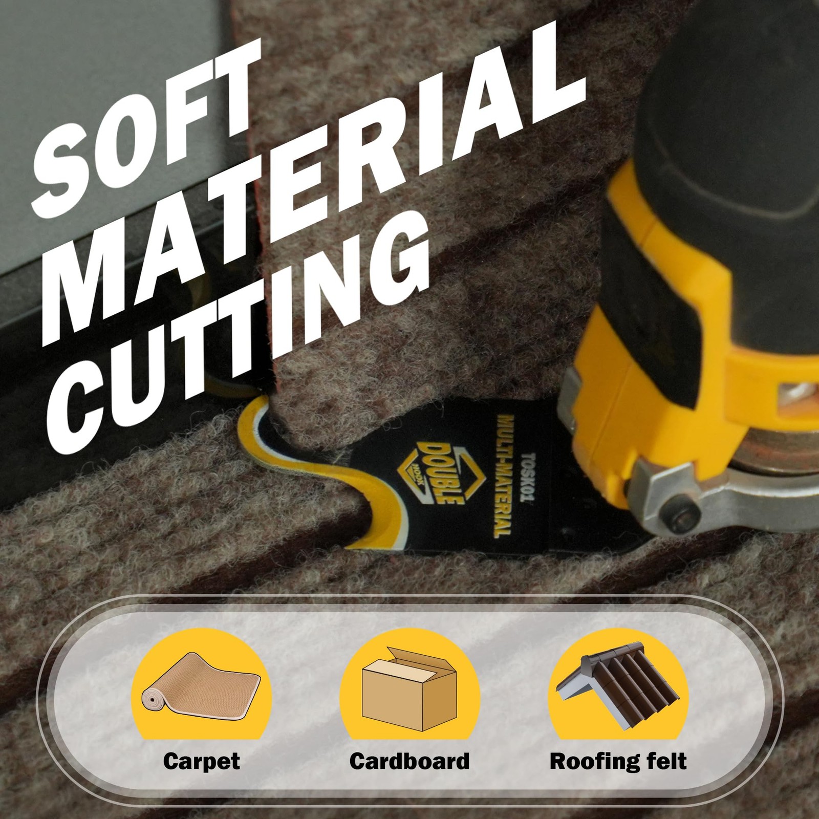 Oscillating Multi tool Hook Knife Blade, 5 PCS Multitool Saw Blades for Cutti...