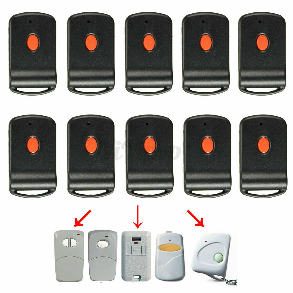 2x For 3089 Multi-Code Multicode 308911 For Linear MCS308911 300mhz Black Remote