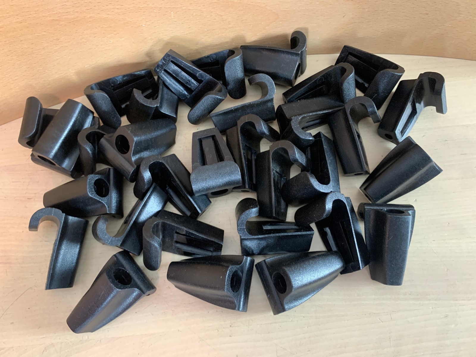 Lot of 31x Black Plastic Bass Kick Drum HOOP CLAW Collar Hook Rim Clip Parts New