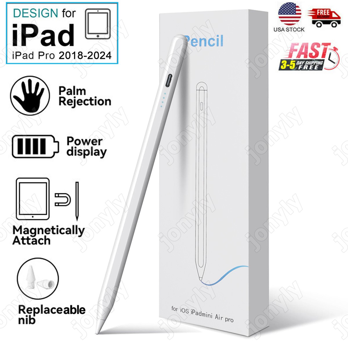 Stylus Pen For Apple iPad Pencil 10/9/7/8th/Mini/Air 4/5/6th/Pro 11&12.9'' M4